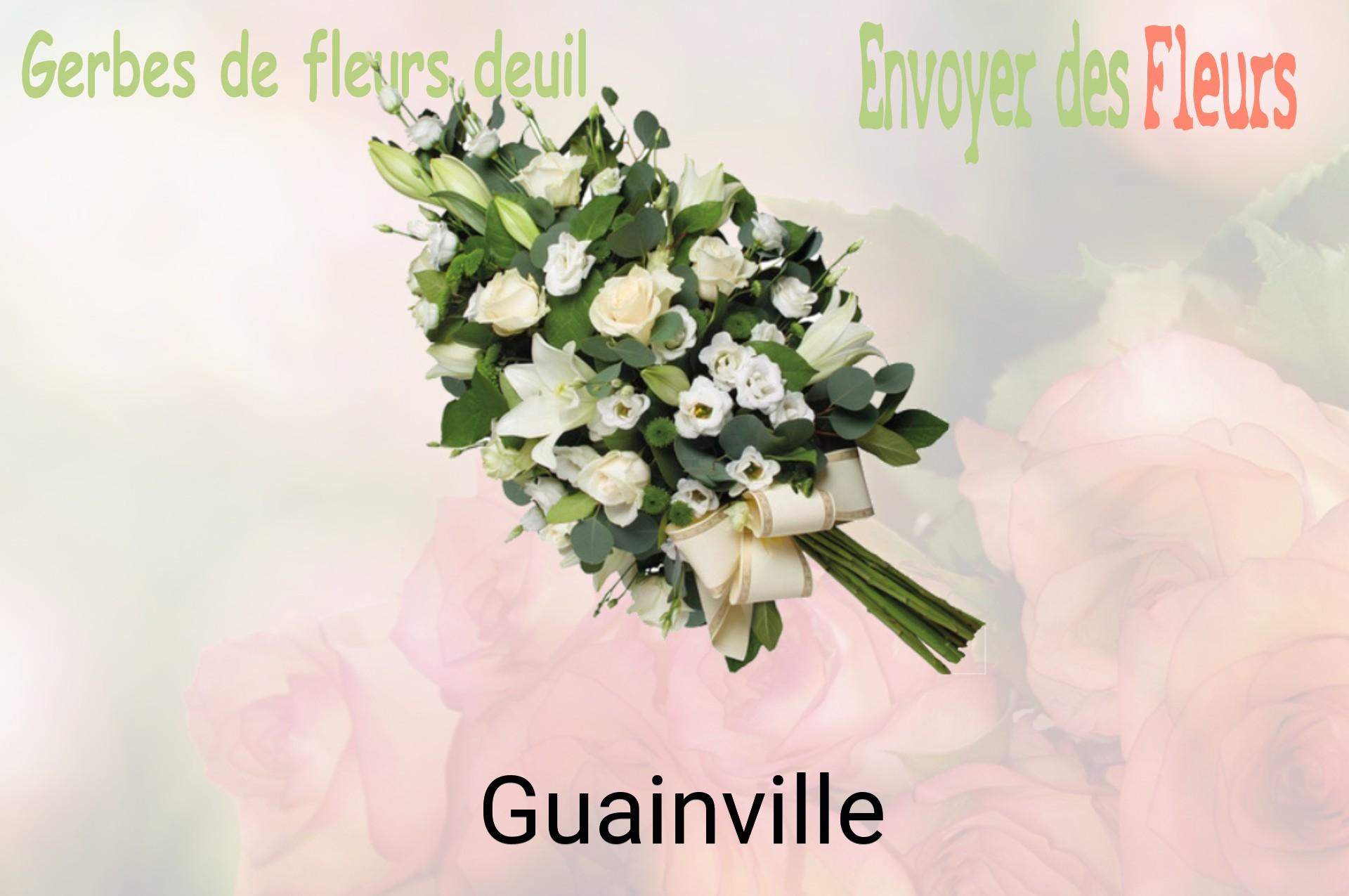 Gerbe de fleurs de deuil livrée à Guainville